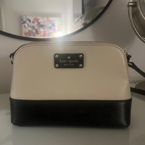 Kate Spade Two-Tone Black and Cream Crossbody Dome Bag
